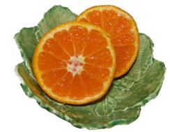 mandarins cut on plate