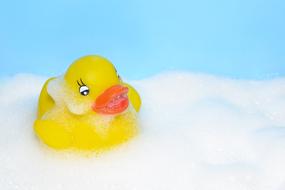 Yellow Rubber Duck and foam