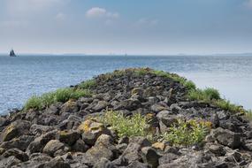 Rocks by the Ocean Water