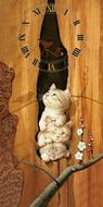 Kittens Birds Clock Key