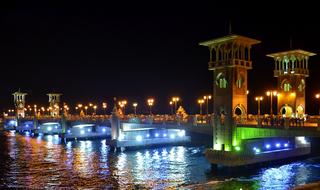 river bridge at night