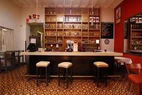wooden bar interior