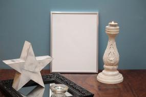photo frame and stone star