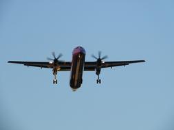big airplane in the sky