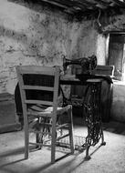 old house with furniture