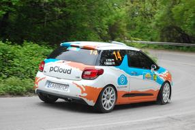 Car Racing at curvy road