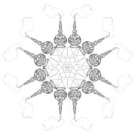 mandala wrong ceramic glass old