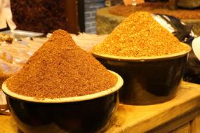spices on a plate