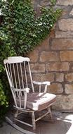 a lovely chair in the garden