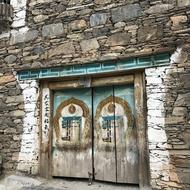 Stone House Color Of Wood Door