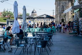 Picture of a street cafe in Porto, Portugal