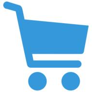 blue icon for the supermarket