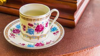 mug with a flower pattern