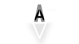 letter a logo text typography