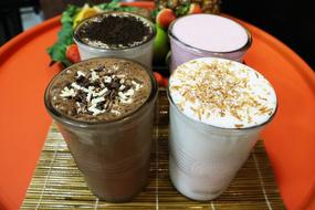 sweet milk drink with nuts