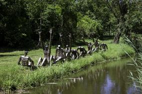 The Rowers Steel Group Sculpture