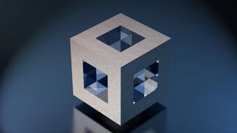 cube block open geometry