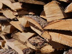 woodpiles by the fire