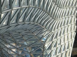 futuristic roofing of department store, germany, frankfurt am main