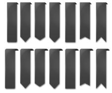 black old flags on a white background
