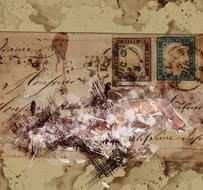 vintage art collage design