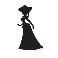 silhouette of woman lady