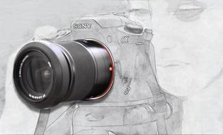 camera art abstract watercolor