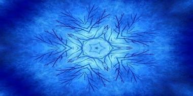symmetry kaleidoscope blue shades