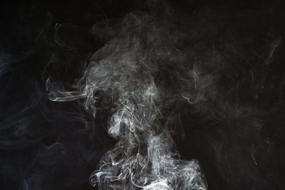 Smoke on black background