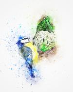 abstract bird animal art