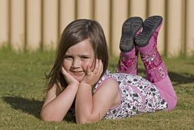 Child Girl green grass