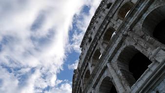 cloudy sky near the Roman coliseum