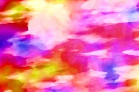 Beautiful and colorful drawing with watercolor