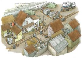 installation processing water waste