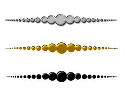 dividers silver gold black metal