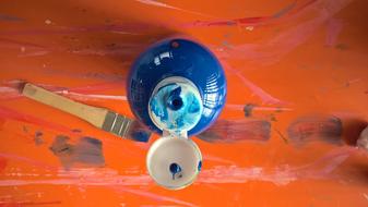 blue paint for creativity