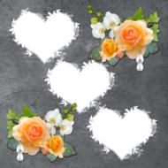 isolated page scrapbook frame