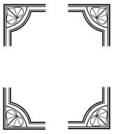 deco corner frame border design