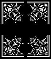 victorian art deco corner frame