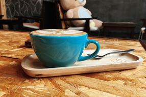 blue coffee mug