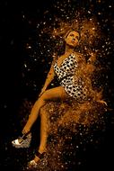 woman sexy dress loll art female
