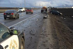 Car Accident Roadside Cloudy