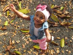 Little Child in pink bow