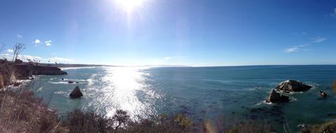 Pismo Beach in California panorama view