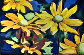 painted daisies acrylic paint