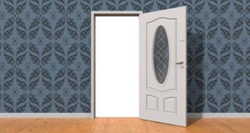 door open wall drawing