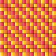 checkered pattern, red, yellow and orange squares