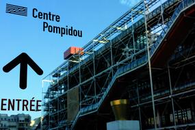 Center Pompidou Paris poster drawing