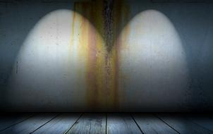 illuminated grunge stage, render