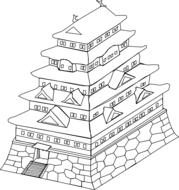 b w castle design japanese castle